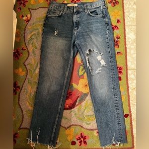 Pilcro and the Letterpress Anthropologie Distressed Mom Jeans